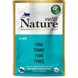 PRIME NATURE корм влажный для котят с тунцом, в паучах, в желе - 100 г x 24 шт
