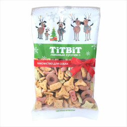 Titbit Новогодняя коллекция лакомство для собак печенье Вкусный праздник - 130 г