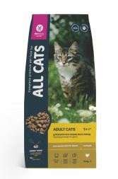 ALL CATS сухой корм для взрослых кошек с курицей - 13 кг