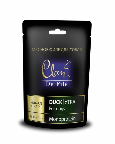 Clan De File лакомство для собак филе утки - 40 г