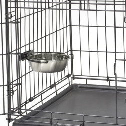 MidWest миска для собак, для клеток и вольеров, нержавеющая сталь, 600 мл