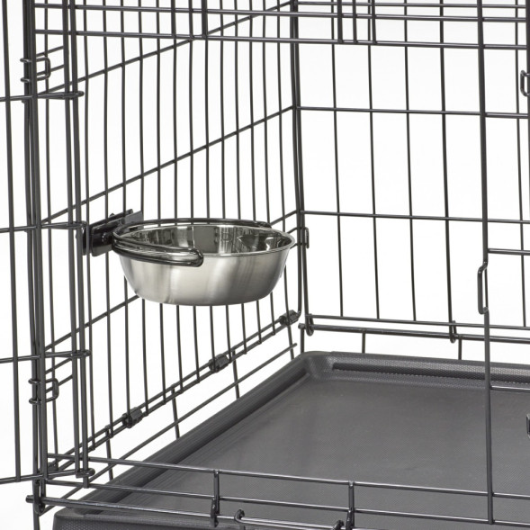MidWest миска для собак, для клеток и вольеров, нержавеющая сталь, 600 мл