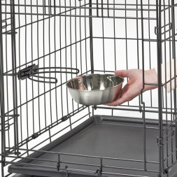 MidWest миска для собак, для клеток и вольеров, нержавеющая сталь, 600 мл