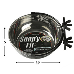 MidWest миска для собак, для клеток и вольеров, нержавеющая сталь, 600 мл