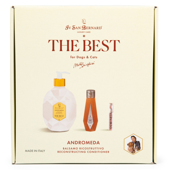 Iv San Bernard ISB The Best Line набор Andromeda кондиционер для выпадающей шерсти 500 мл, шампунь 120 мл + парфюм 2 мл в подарок