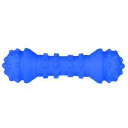 Mr.Kranch игрушка для собак Гантель дентальная с ароматом курицы, синяя, 18 см