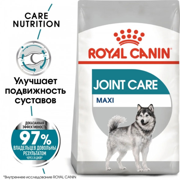 Royal Canin Maxi Joint Care Корм сухой для взрослых собак крупных размеров с повышенной чувствительностью суставов, 3кг