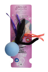 Glory Life Нарисуй для кота норка и лента, игрушка-дразнилка для кошек с мехом норки, разноцветная