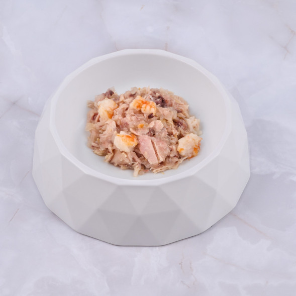 Monge Jelly Adult Cat влажный корм для взрослых кошек с желтоперым тунцом и сурими, в консервах - 80 г х 24 шт