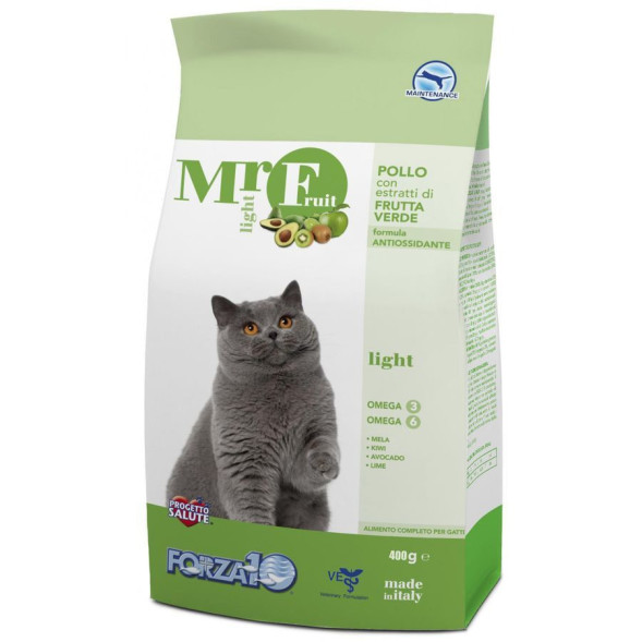 Forza10 Cat Mr Fruit Light Verde сухой корм для взрослых кошек любых пород склонных к полноте с курицей - 400 г