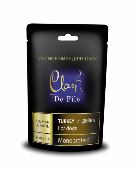 Clan De File лакомство для собак филе индейки - 40 г