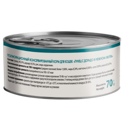 Мнямс влажный корм для взрослых кошек тунец с дорадо в нежном желе в консервах - 70 г х 24 шт