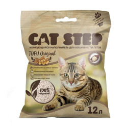 Cat Step Tofu Original наполнитель растительный комкующийся - 12 л (5,5 кг)