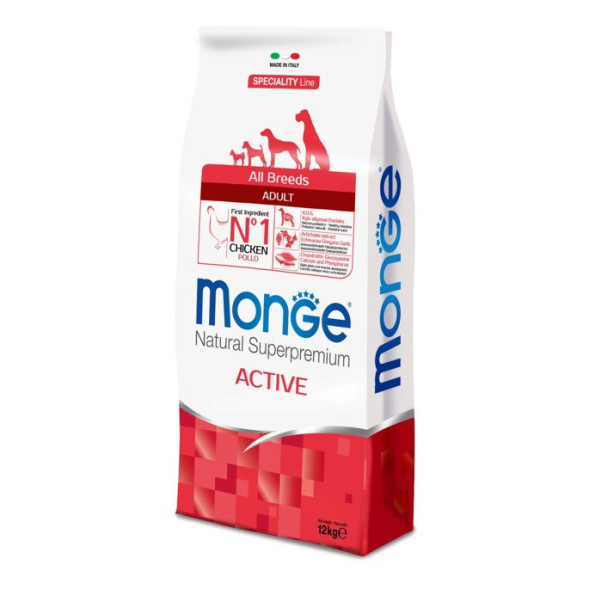 Monge Dog Speciality Active сухой корм для взрослых активных собак с курицей 12 кг