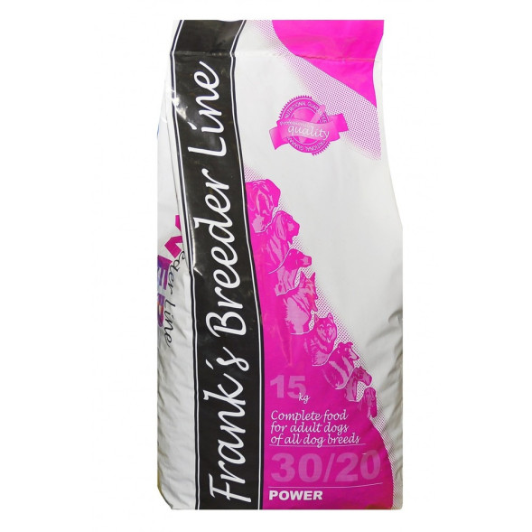 Franks ProGold Breeder Line Dog Power 30/20 сухой корм для взрослых активных и рабочих собак всех пород, с курицей - 15 кг