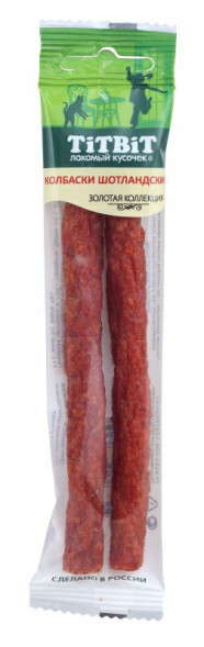 TiTBiT Золотая коллекция лакомство для кошек колбаски Шотландские - 20 г