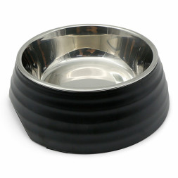 SuperDesign миска на меламиновой подставке Волна, 160 мл, черная