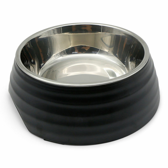 SuperDesign миска на меламиновой подставке Волна, 160 мл, черная