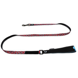 United Pets Complete me поводок для собак, 140 см, 20 мм, красная зебра