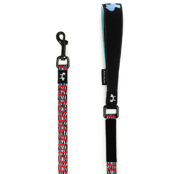 United Pets Complete me поводок для собак, 140 см, 20 мм, красная зебра