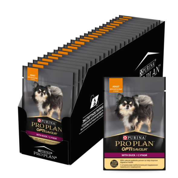 Влажный корм для собак Pro Plan для мелких пород  с уткой 85 г х 26 шт.