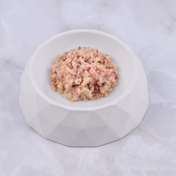 Monge Jelly Adult Cat влажный корм для взрослых кошек с желтоперым тунцом и креветками, в консервах - 80 г х 24 шт