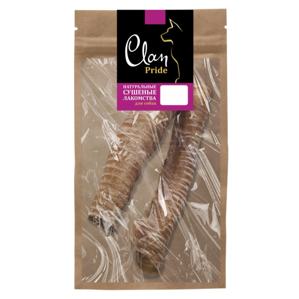 Clan Pride лакомство для собак сушеное Трахея говяжья - 100 г