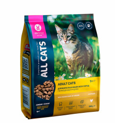 ALL CATS сухой корм для взрослых кошек с курицей - 350 г