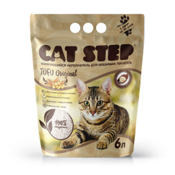 Cat Step Tofu Original наполнитель растительный комкующийся - 6 л (3 кг)