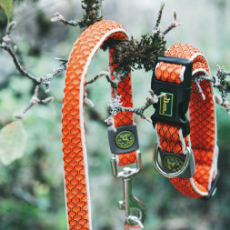 Hunter ошейник для собак Hilo Vario Basic 40-60 см, сетчатый текстиль, оранжевый