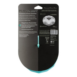 Playology CHANNEL CHEW RING хрустящее жевательное кольцо-многогранник для собак с ароматом арахиса, голубой