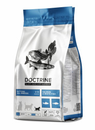 Doctrine сухой беззерновой корм для котят с лососем и белой рыбой - 3 кг