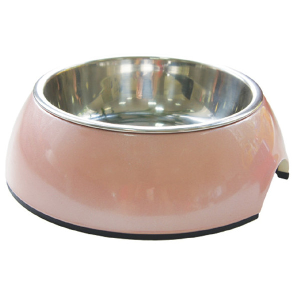 SuperDesign миска на меламиновой подставке, 160 мл, розовый перламутр