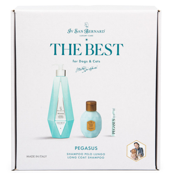 Iv San Bernard ISB The Best Line набор Pegasus шампунь для длинной шерсти 550 мл, кондиционер 120 мл + парфюм 2 мл в подарок