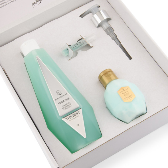 Iv San Bernard ISB The Best Line набор Pegasus шампунь для длинной шерсти 550 мл, кондиционер 120 мл + парфюм 2 мл в подарок