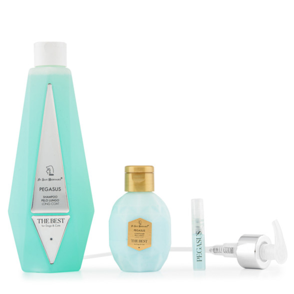 Iv San Bernard ISB The Best Line набор Pegasus шампунь для длинной шерсти 550 мл, кондиционер 120 мл + парфюм 2 мл в подарок