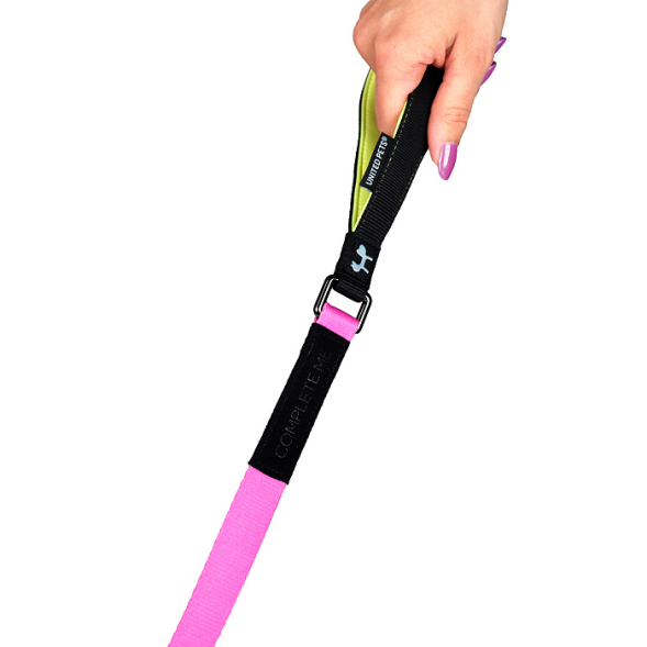 United Pets Complete me поводок для собак, 140 см, 16 мм, розовый с желтым