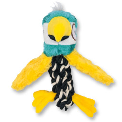Elder Club игрушка для пожилых собак Попугай с канатом, 20 см