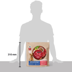 Purina ONE Мини сухой корм для собак мелких пород с говядиной и рисом - 1,5 кг