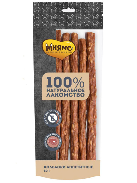 Мнямс лакомство для собак колбаски аппетитные - 80 г