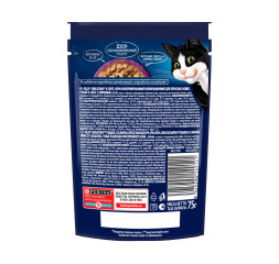 Felix Sensations влажный корм для взрослых кошек, утка с морковью в соусе, в паучах - 75 г х 26 шт