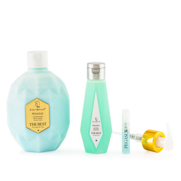 Iv San Bernard ISB The Best Line набор Pegasus кондиционер для длинной шерсти 500 мл, шампунь 120 мл + парфюм 2 мл в подарок