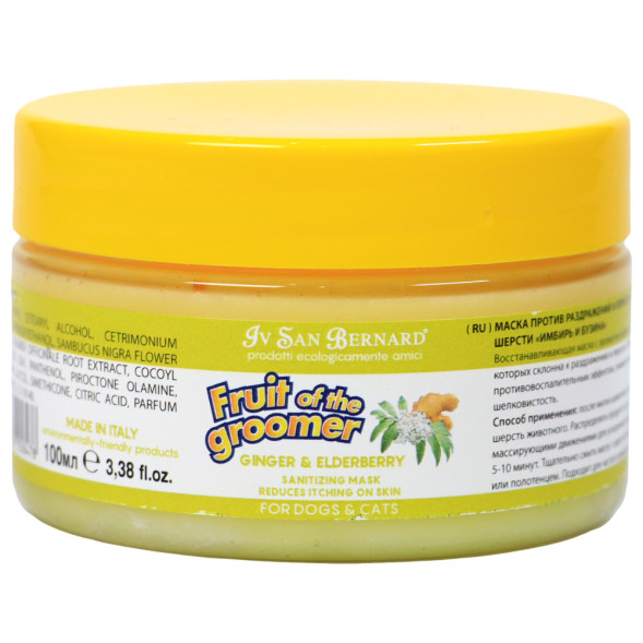 ISB Fruit of the Groomer Ginger&amp;amp;Elderbery восстанавливающая маска с противовоспалительным эффектом - 100 мл