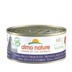 Almo Nature HFC консервы для взрослых кошек с курицей, тунцом и ветчиной - 150 г x 24 шт