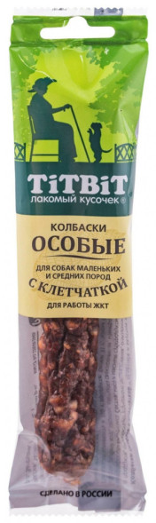 TiTBiT колбаски Особые с клетчаткой для собак мелких и средних пород - 30 г