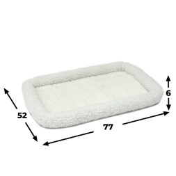 Лежанка MidWest Pet Bed для собак и кошек флисовая 77х52 см, белая