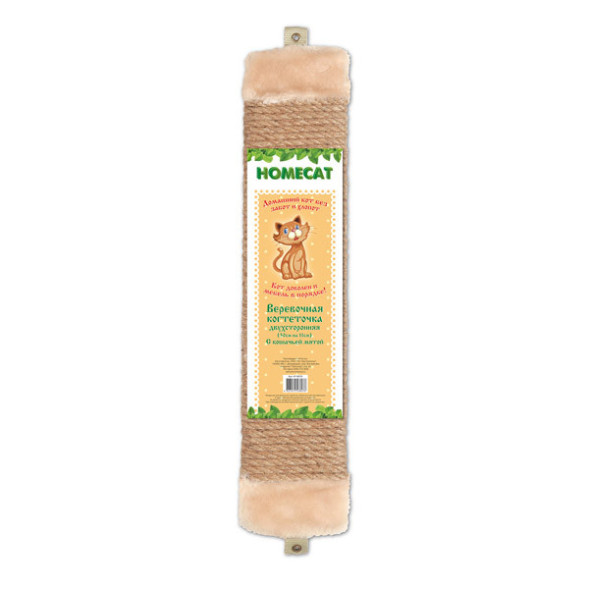 HOMECAT когтеточка с кошачьей мятой веревочная двухсторонняя, 50х11 см