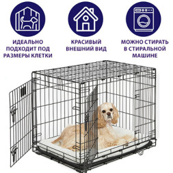 Лежанка MidWest Pet Bed для собак и кошек флисовая 60х45 см, белая