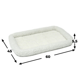 Лежанка MidWest Pet Bed для собак и кошек флисовая 60х45 см, белая