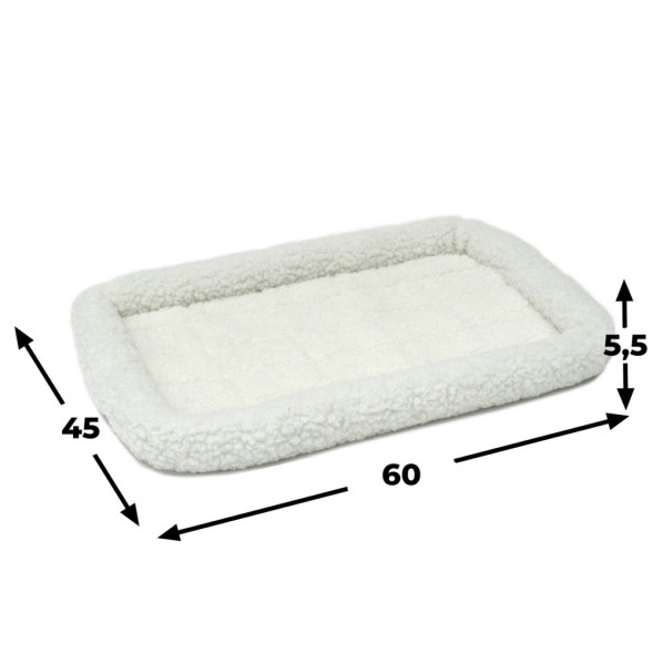 Лежанка MidWest Pet Bed для собак и кошек флисовая 60х45 см, белая